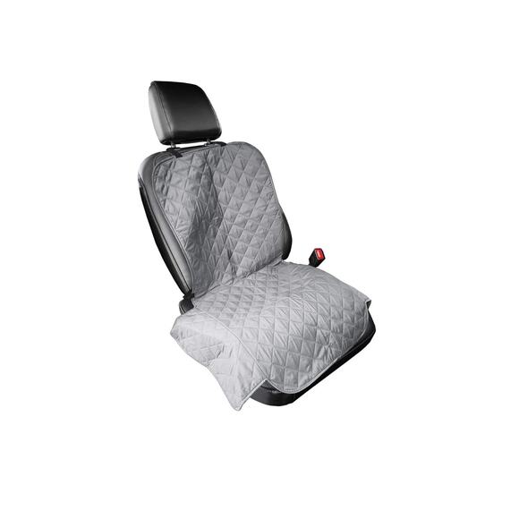 Furhaven Universal Water-Resistant Quilted Single Car Seat Protector - Gray - Picture 3 of 5